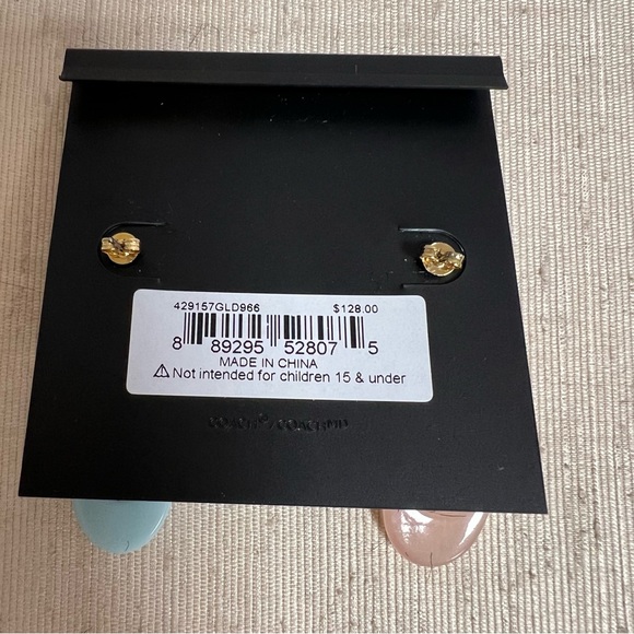 Coach Signature C Link Drop Earrings NWT - Picture 4 of 8